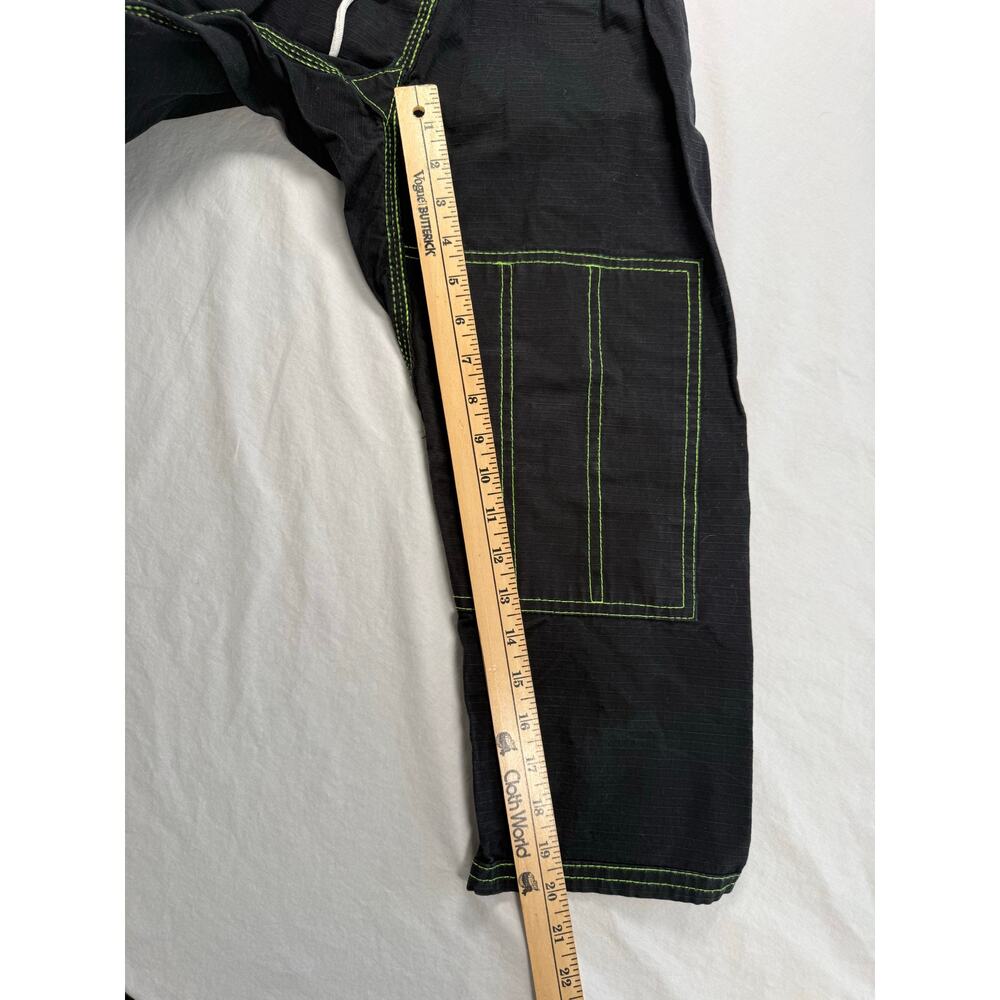 HAWK BRAZILIAN JIU-JITSU Martial Arts BJJ GI & Bottom Youth Size K1 Black Green - Picture 11 of 12